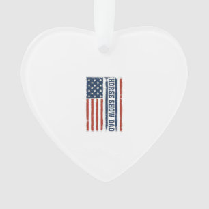 Pferdeshow-Vater Amerikanische Flagge Vintage-Shir Ornament