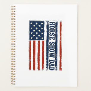 Pferdeshow-Vater Amerikanische Flagge Vintage-Shir Planer