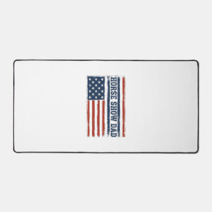 Pferdeshow-Vater Amerikanische Flagge Vintage-Shir Schreibtischunterlage