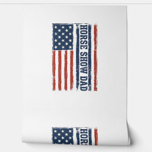 Pferdeshow-Vater Amerikanische Flagge Vintage-Shir Tapete