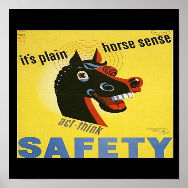 Pferdesicherheit Zweite Weltkriegsausgabe Poster (Vorne)