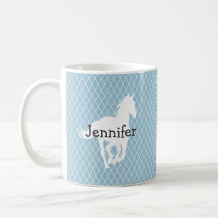 PferdeSilhouette-Diamant-Muster-Gewohnheit Kaffeetasse