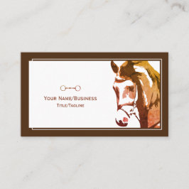 Pferdeskizze und Schlangenbiss in Braun Visitenkarte