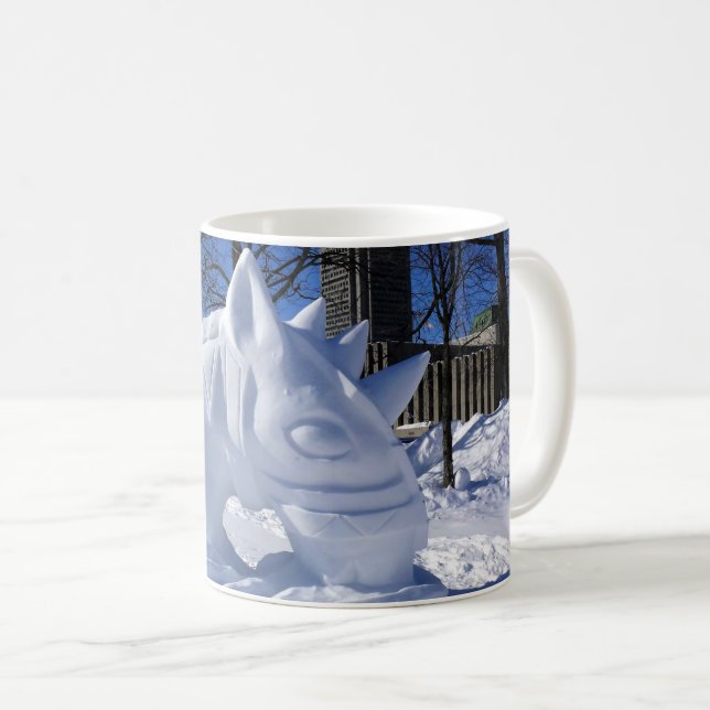 Pferdeskulptur, Quebec, Kanada Kaffeetasse (VorderseiteRechts)