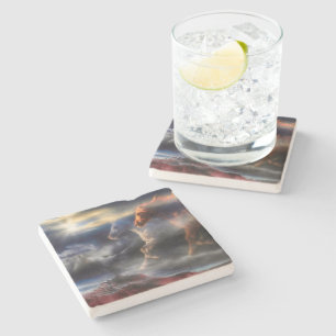 Pferdespirsche "RUN BIS MORGEN" Steinuntersetzer