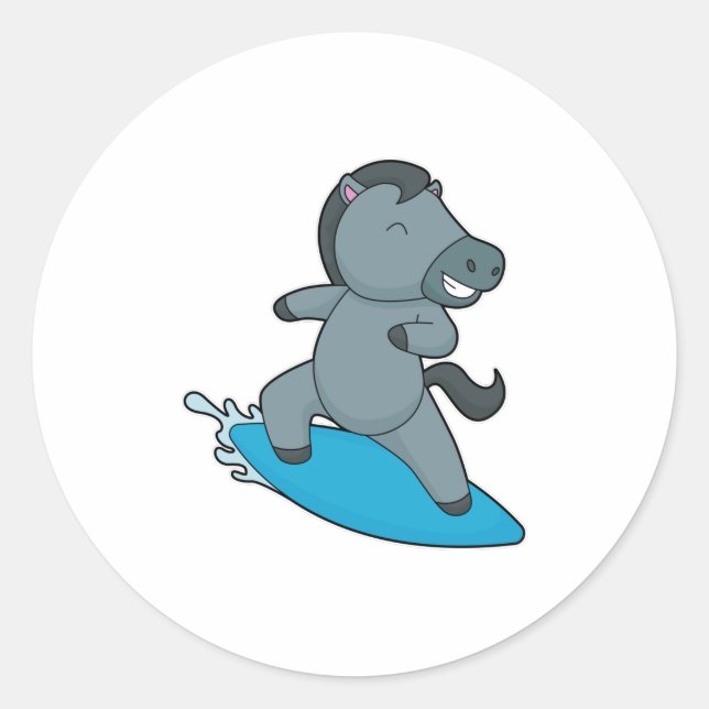 Pferdesport Runder Aufkleber (Vorderseite)