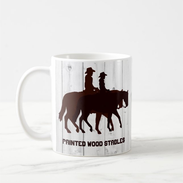 Pferdeställe Western Pferderücken Kaffeetasse (Links)