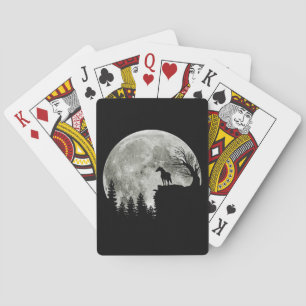 Pferdestand auf dem Berg, unheimlich Halloween-Mon Spielkarten