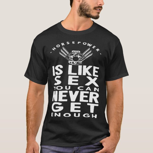 Pferdestärken Auto-Typ T-Shirt (Vorderseite)
