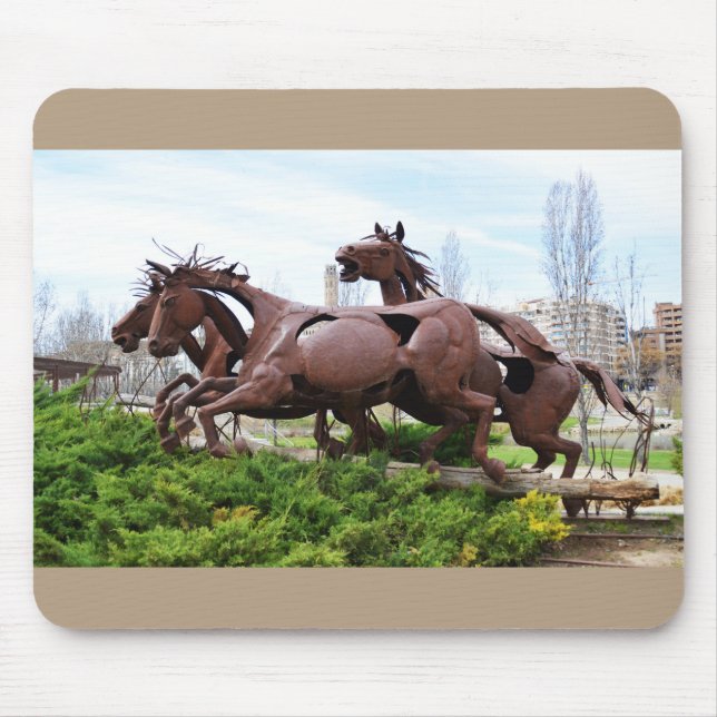 Pferdestatue Mousepad (Vorne)