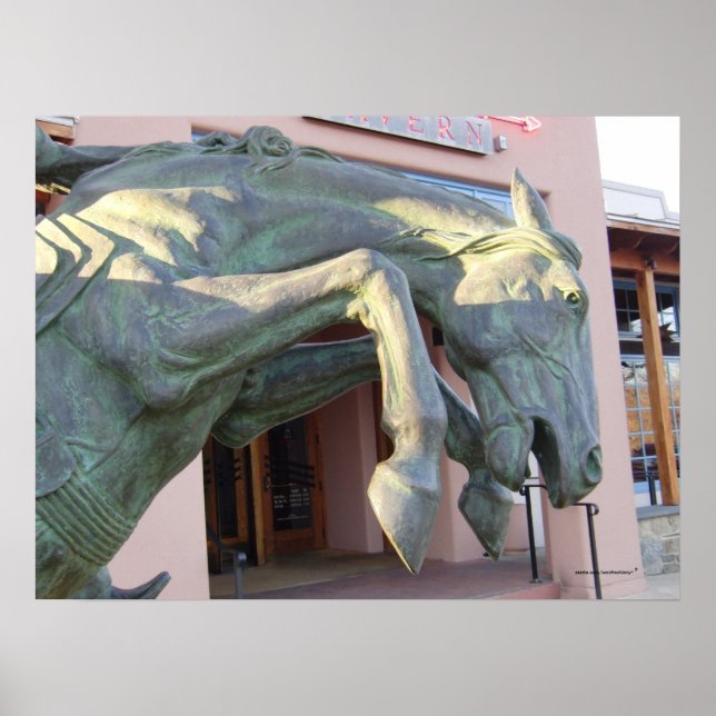 Pferdestatue Poster (Vorne)