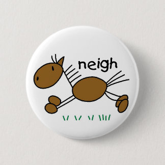 PferdeStrichmännchen-Knopf Button