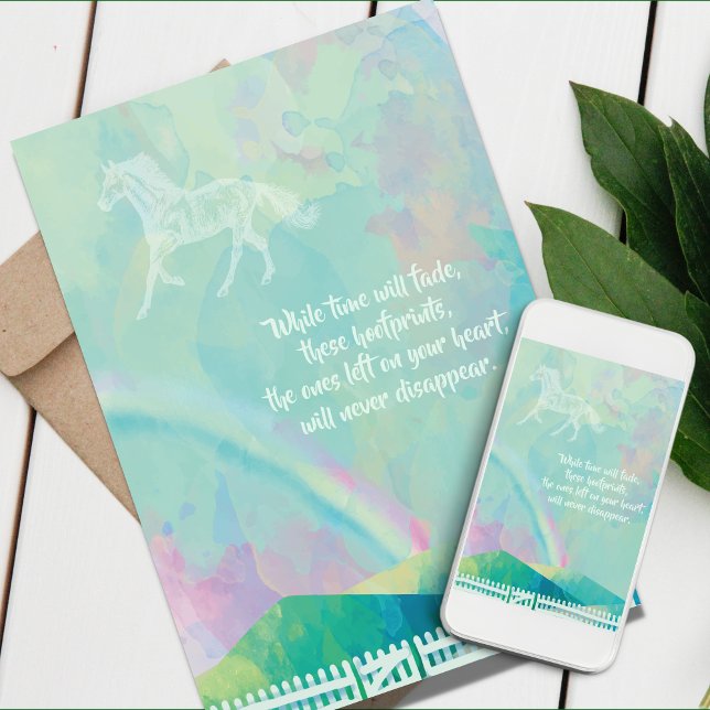 Pferdesympathie-Karte, Pferdekondolenzkarte Karte (Horse Sympathy Cards)