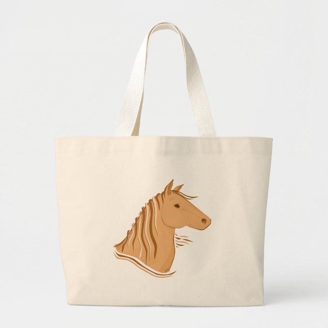 Pferdetasche Jumbo Stoffbeutel (Vorne)