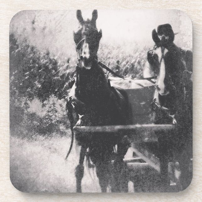 Pferdeteam #Pferde #amish Untersetzer (Vorderseite)