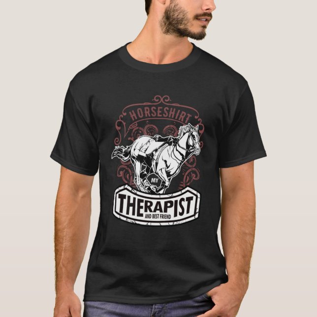 Pferdetherapie beste Freundin Mädchen T-Shirt (Vorderseite)