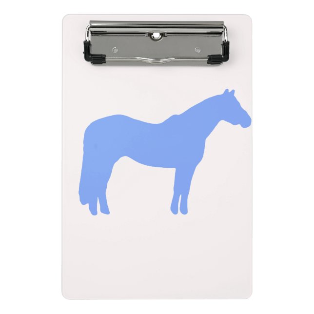 Pferdetrainer-Geschäft Blau Einfach und Modern Mini Klemmbrett (Vorderseite)