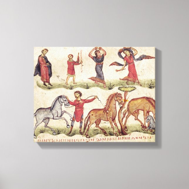 Pferdetrainer Leinwanddruck (Vorderseite)