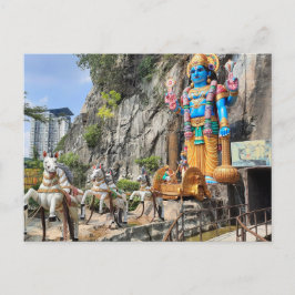 Pferdetransport mit Hindustatue in der Ramayana Hö Postkarte