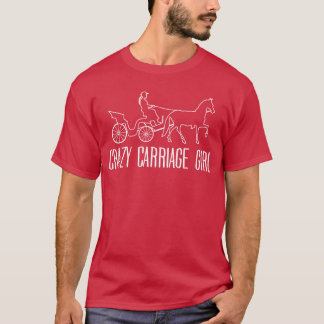 Pferdetransporter Girl Coachman Retro T-Shirt