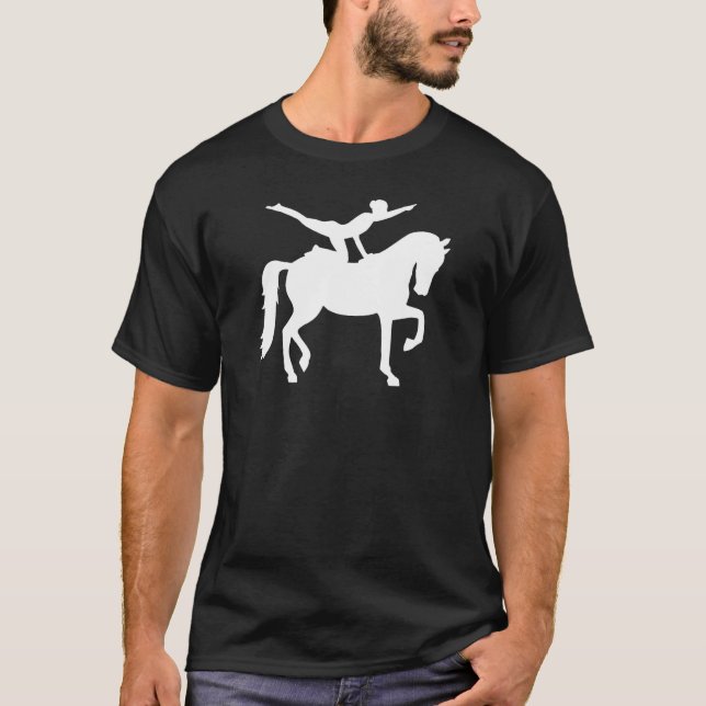 Pferdeturnendes Mädchen T-Shirt (Vorderseite)