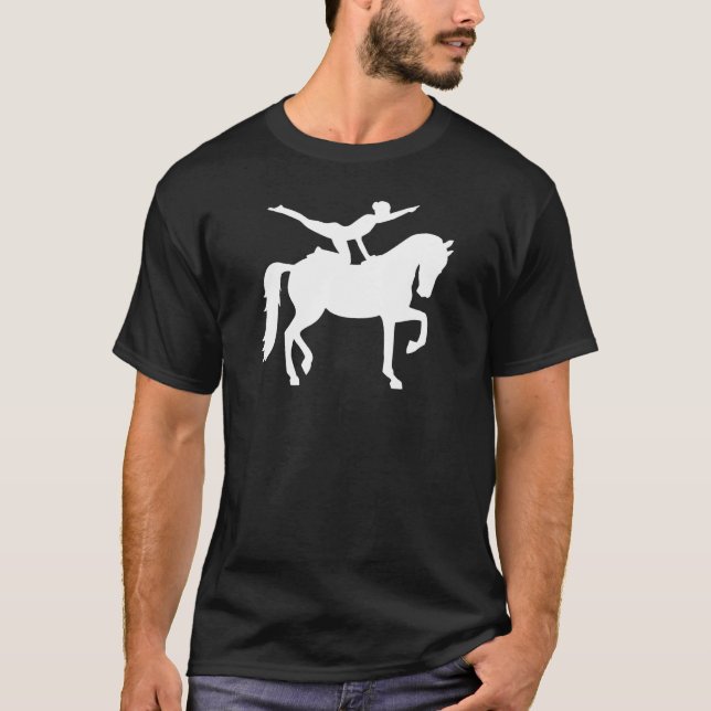 Pferdeturnendes Mädchen T-Shirt (Vorderseite)