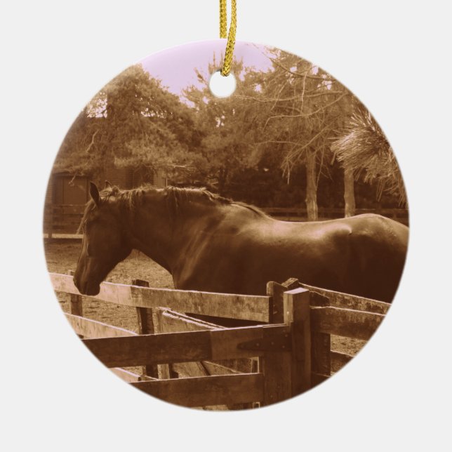 Pferdeverzierung Keramik Ornament (Vorne)