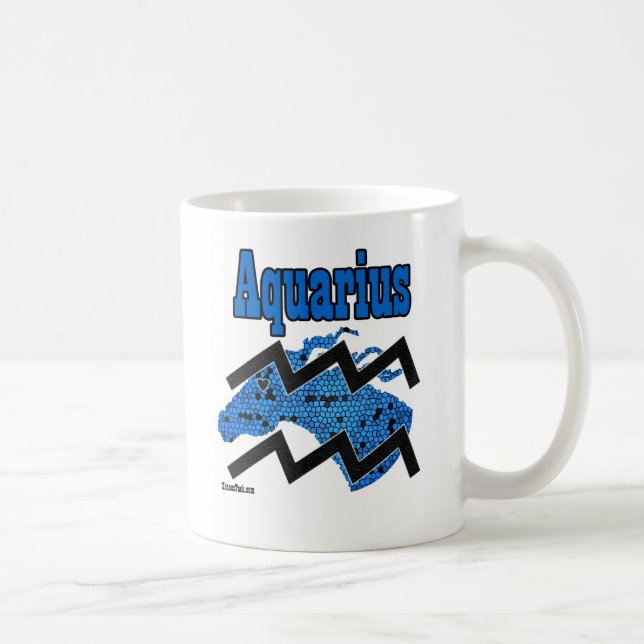 Pferdewassermann-Tierkreis-Kaffee-Tasse - Blau Kaffeetasse (Rechts)