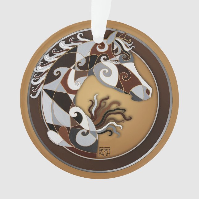 Pferdeweihnachtsbaum-Verzierung Ornament (Vorderseite)