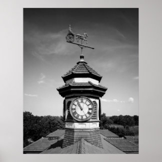 Pferdewetter- und Uhrenturm Poster