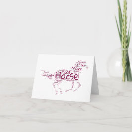 Pferdewolke Einzigartiges Design in Maroon BLANK Karte