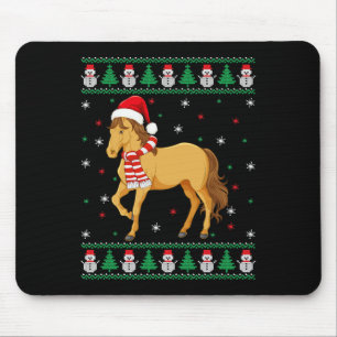 Pferdezucht Familie Ugly Weihnachten Schweiß Mousepad