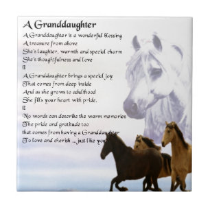 PferdGrandaughter Gedicht Fliese
