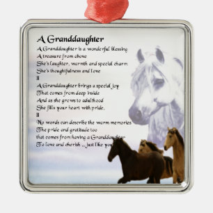PferdGrandaughter Gedicht Ornament Aus Metall