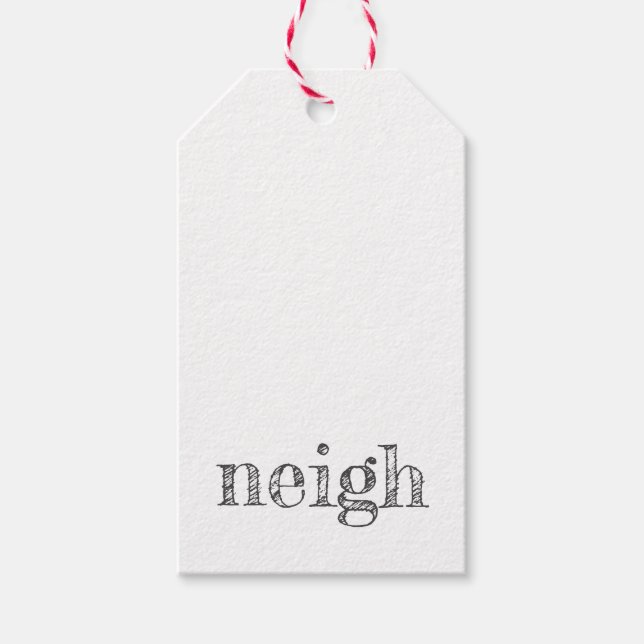 Pferdtypografie neidisch Haustierfreund Pferdeschl Geschenkanhänger (Vorderseite)