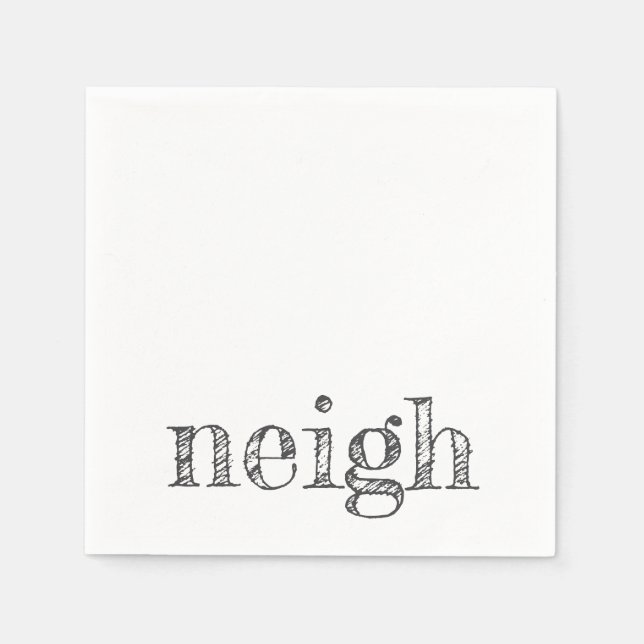 Pferdtypografie neidisch Haustierfreund Pferdeschl Serviette (Vorderseite)