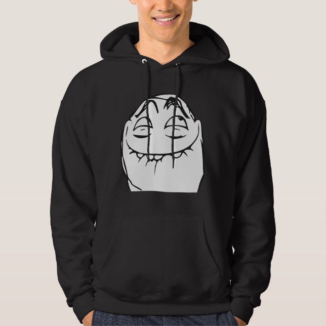 PFFTCH lachendes Raserei-Gesichts-Comic Meme Hoodie (Vorderseite)