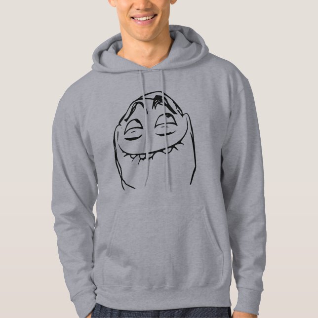 PFFTCH lachendes Raserei-Gesichts-Comic Meme Hoodie (Vorderseite)