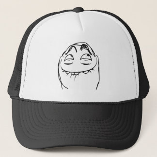 PFFTCH lachendes Raserei-Gesichts-Comic Meme Truckerkappe