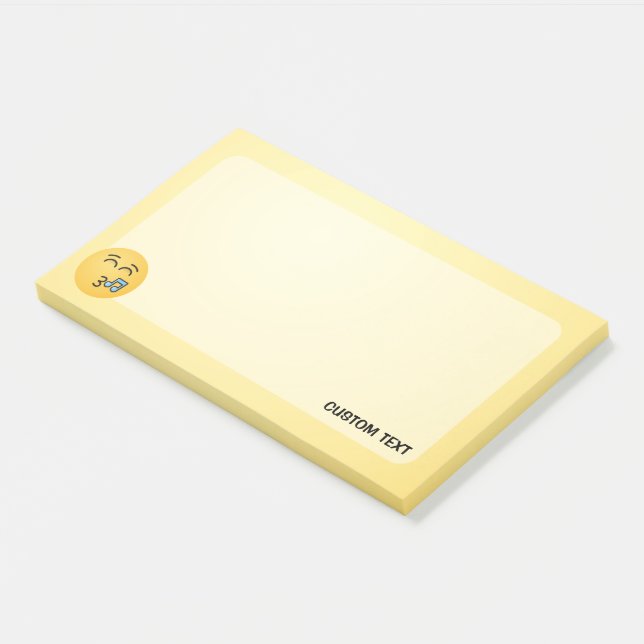 Pfiff mit lächelnden Augen Postit Notes Post-it Klebezettel (angewinkelt)