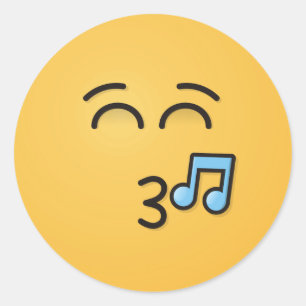 Pfiff mit lächelnden Augen Runder Aufkleber