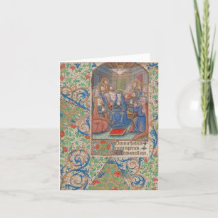 Pfingstbestätigung Mittelalterliches Manuskript Feiertagskarte