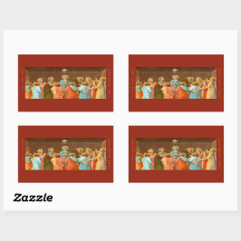 Pfingsten: Abstieg des Heiligen Geistes (SB 01) Rechteckiger Aufkleber