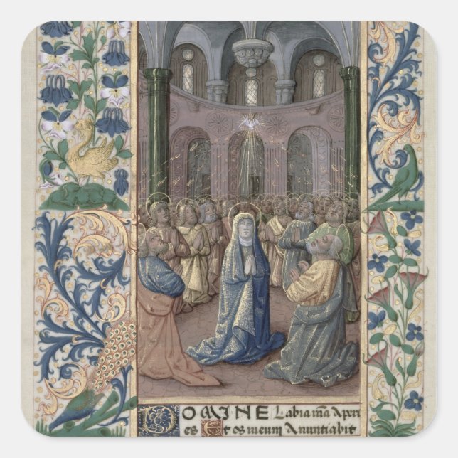 Pfingsten Quadratischer Aufkleber (Vorderseite)