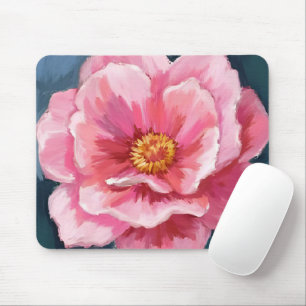 Pfingstrose-Blumen-Wasserfarbe-Floral-gemalt Mousepad