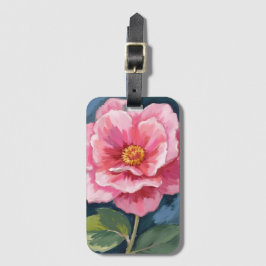 Pfingstrose-Blumen-Wasserfarbe-Floral Gepäckanhänger