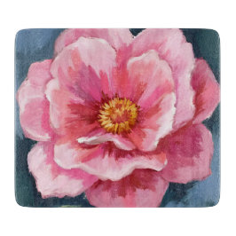 Pfingstrose-Blumen-Wasserfarbe-Floral Schneidebrett