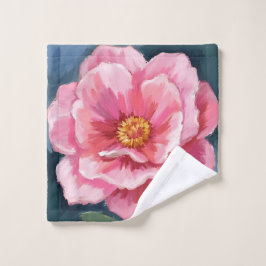 Pfingstrose-Blüten-Wasserfarben-Blumen Gemalt Waschlappen