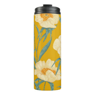 Pfingstrose Claire de Lune Vintage Thermosbecher