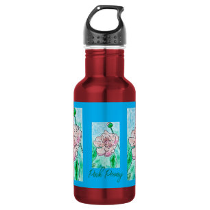Pfingstrose edelstahlflasche